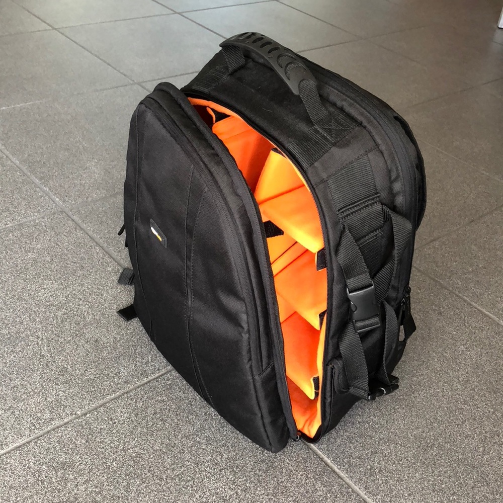 DSLR & Laptop Backpack - Orange Interior